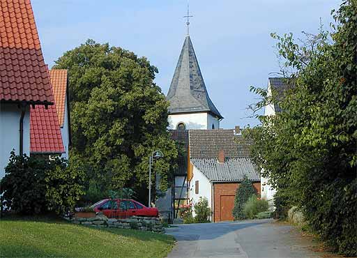 Kirchstrae in Meiningsen am 11.08.2001
